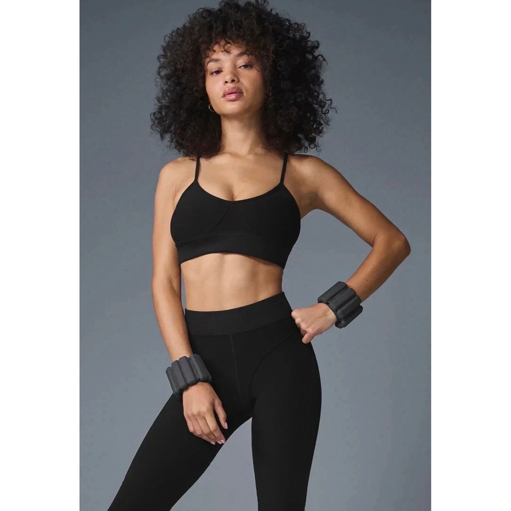 Alo-Alosoft Head Start Bra - Black-Sold Out